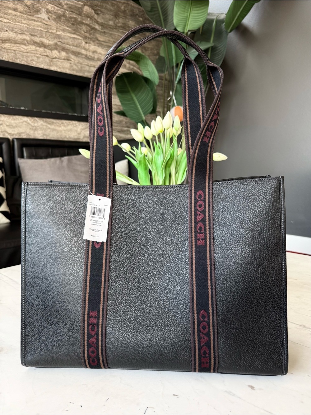 New COACH Large Smith Tote Bag Pebble Leather - Picture 2 of 16